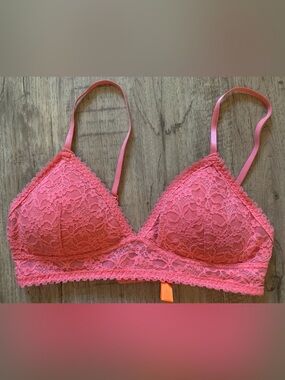 Joe Fresh Lace Bralette in Coral Pink